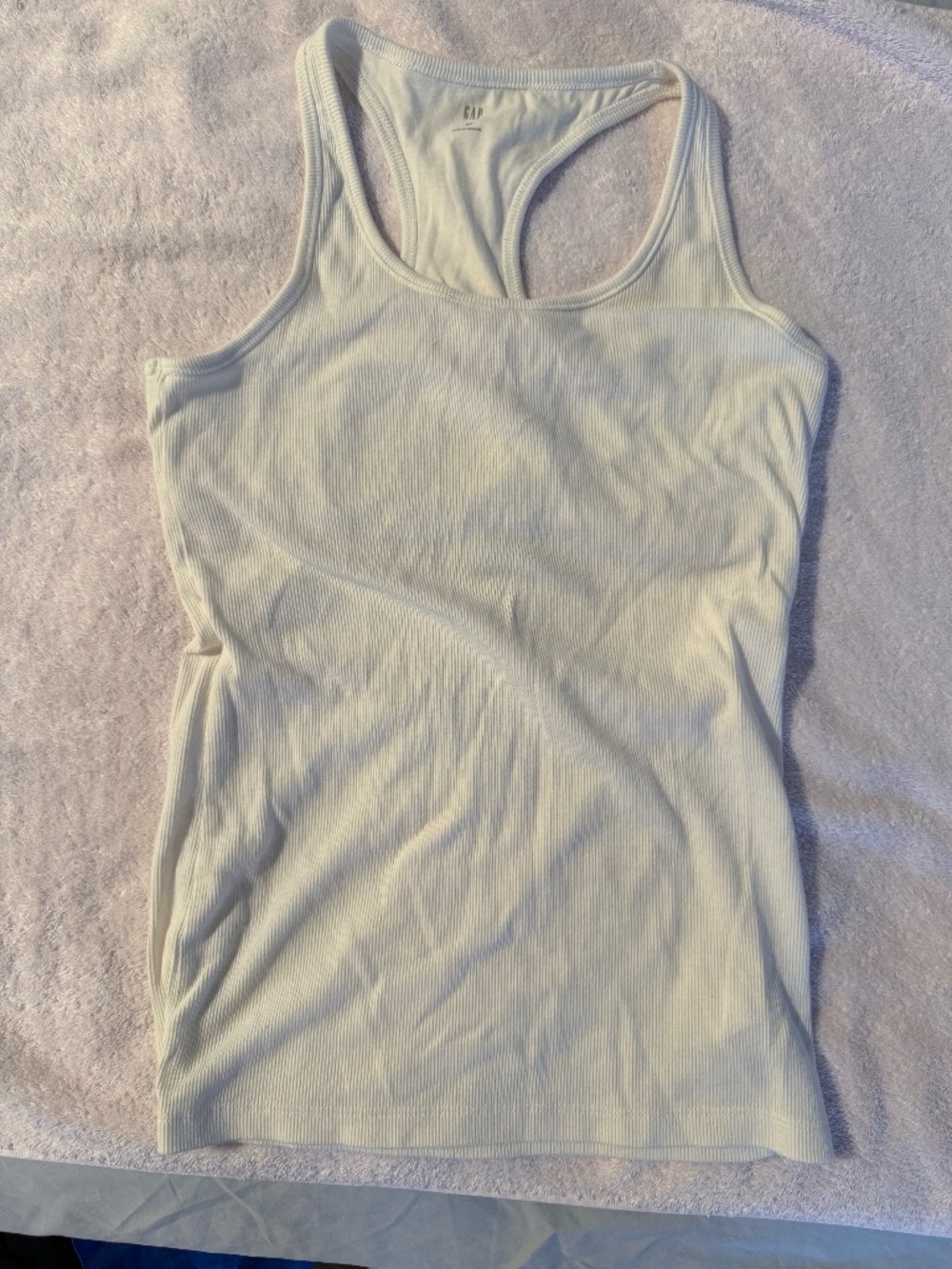 GAP women's ribbed tank top - White M